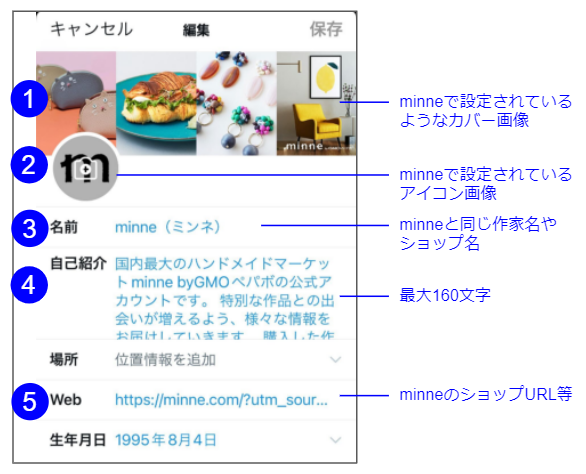 SNSアカウントを作成して販売ページを紐づけよう – minne ヘルプとガイド